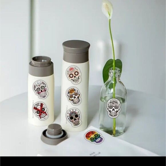 Sugar skull sticker bundle day of the dead skeleton decals - Picture 4 of 6